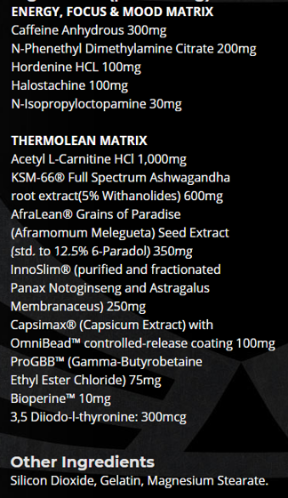 Thermo-Lean V2 180 caps